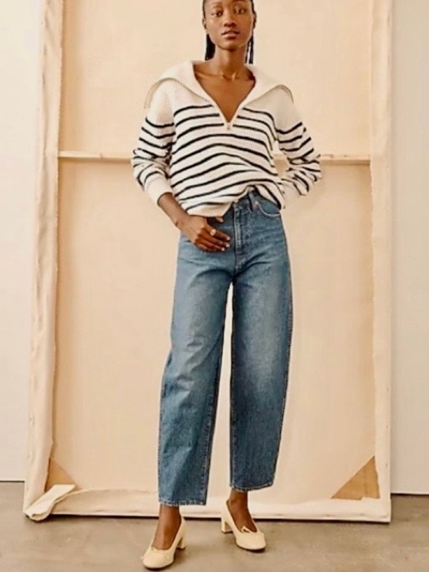 J.Crew High Waisted Tapered Blousy Leg Peggy Jean Sz.29p Nwt